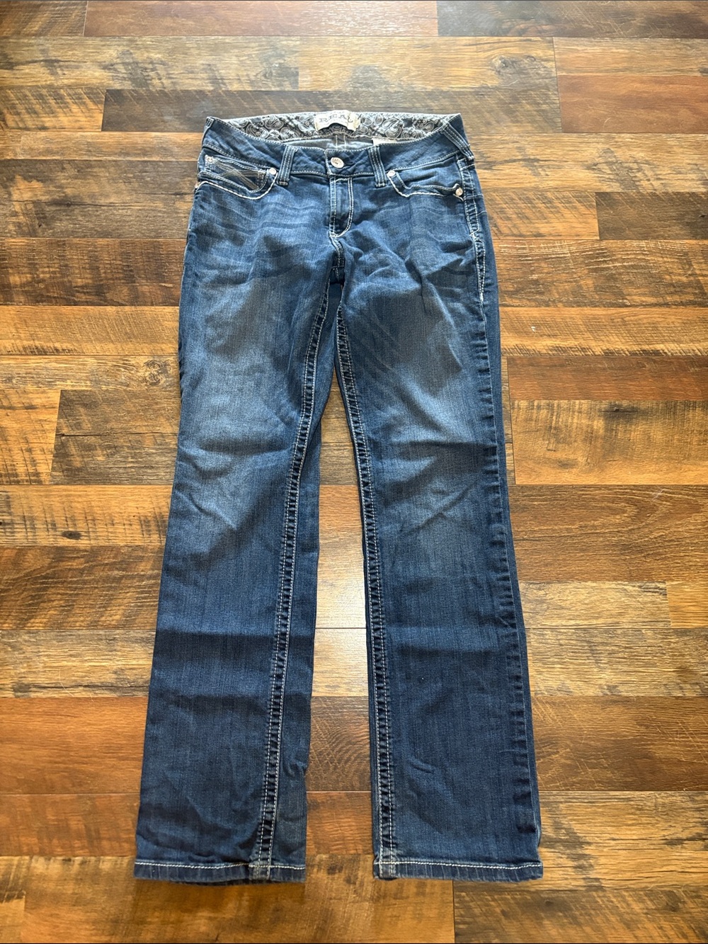 Ariat REAL Denim Mid Rise Straight‎ Leg Jeans